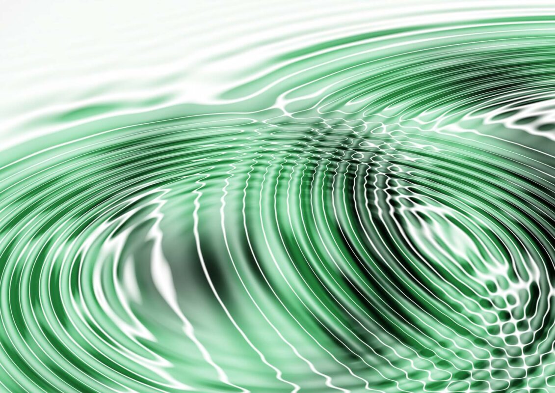 Vibration illustrated in green colors